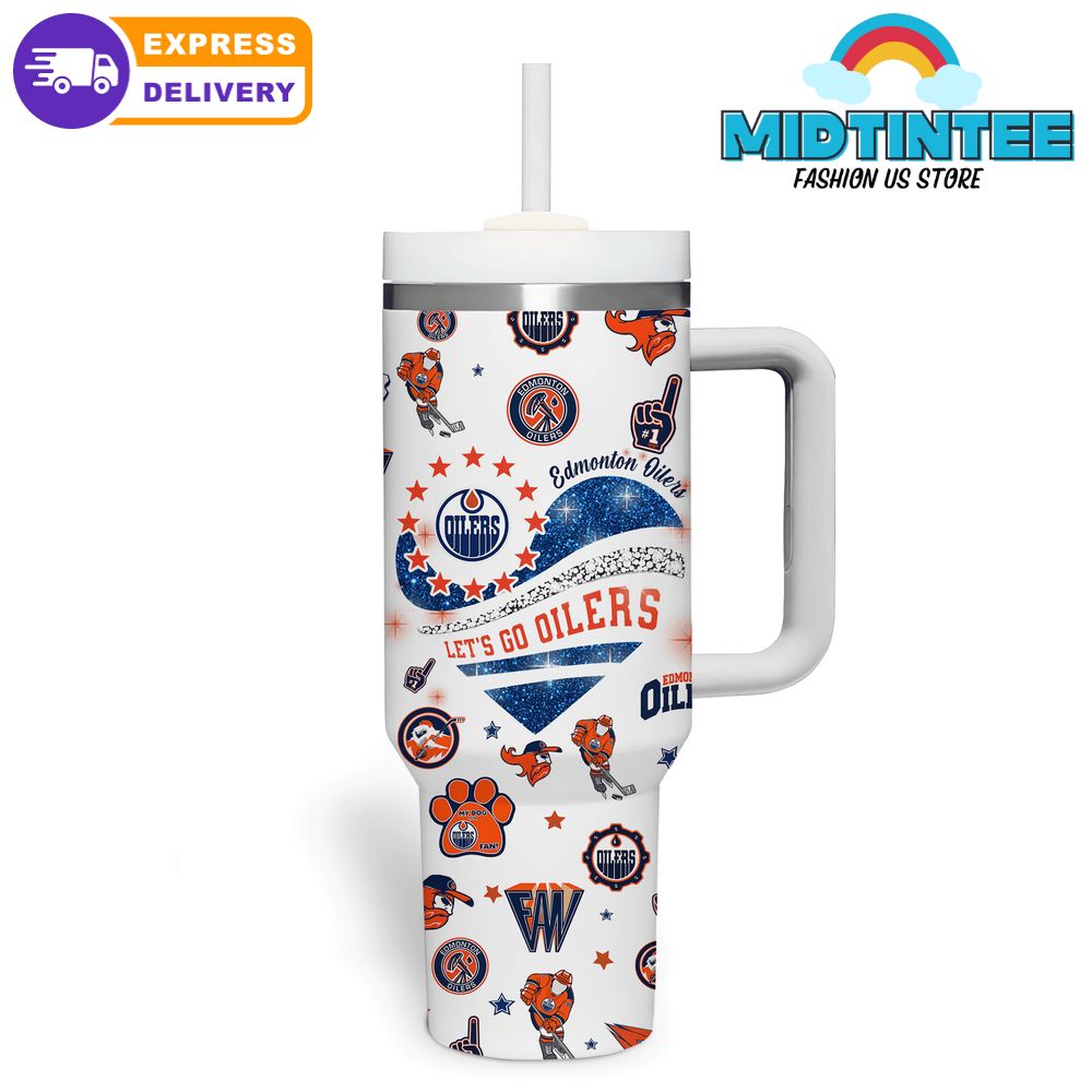 Edmonton Oilers Let’s Go Oilers 40oz Stanley Tumbler