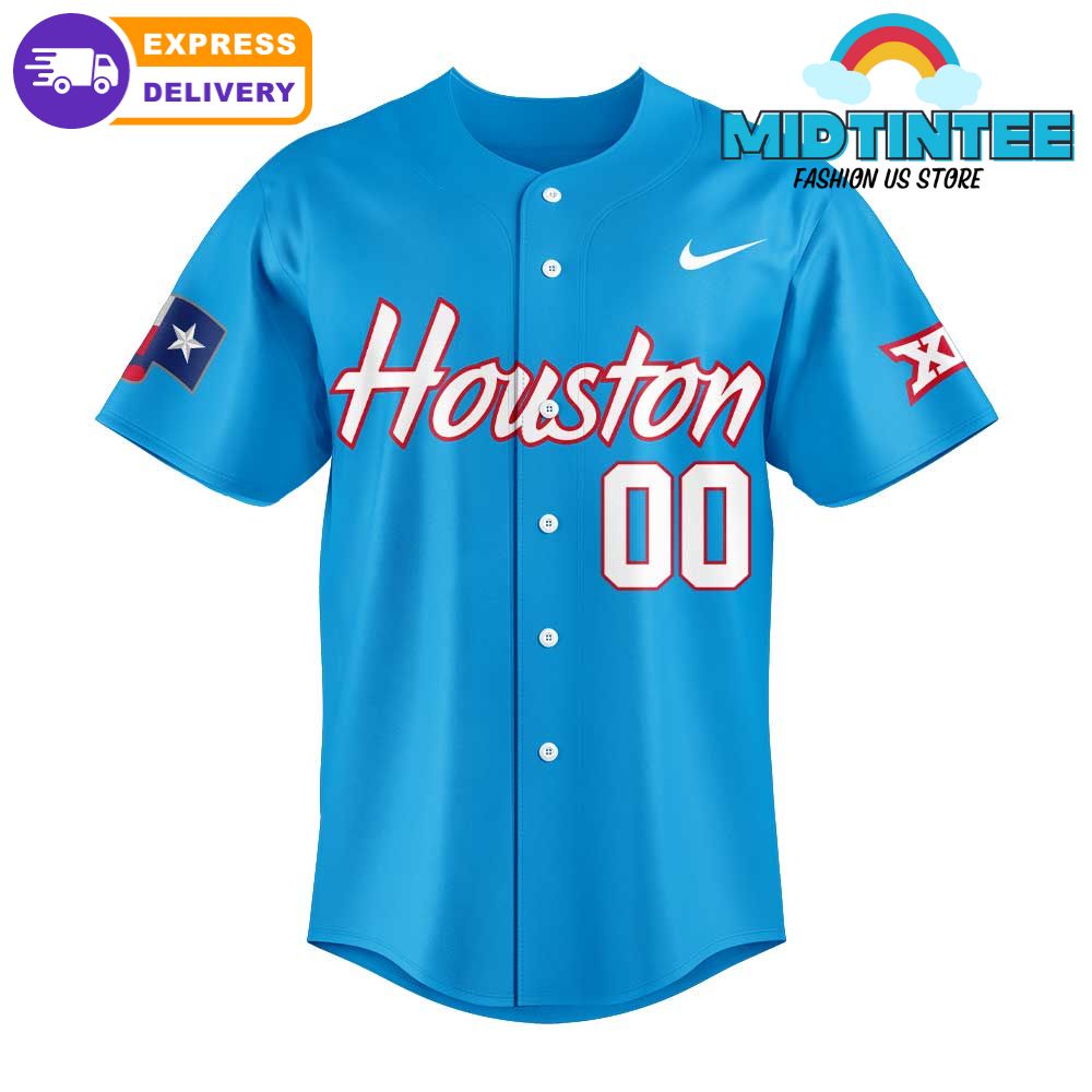 Houston Baseball Blue 2025 City Connect Custom Name Baseball Jersey