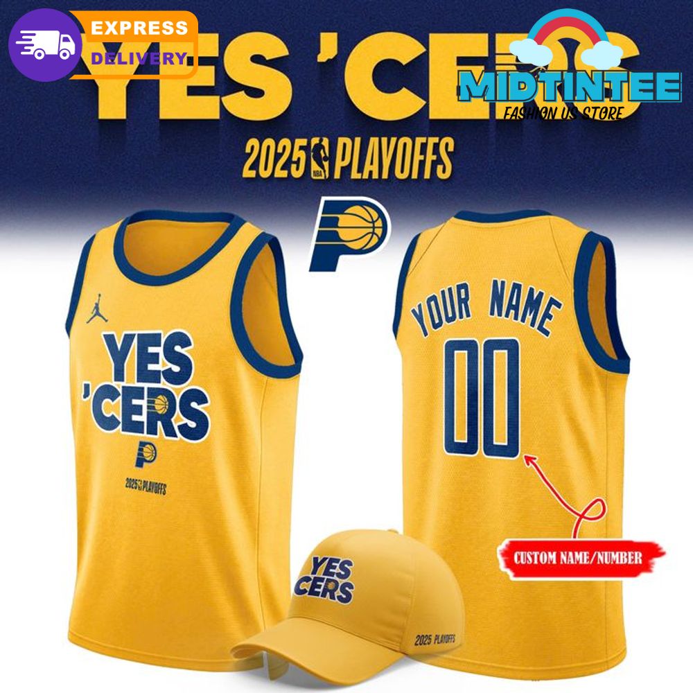 Indiana Pacers Yes ‘Cers 2025 NBA Playoffs Basketball Jersey