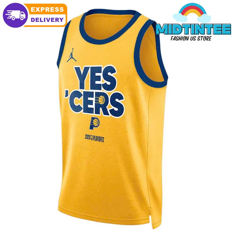 Indiana Pacers Yes ‘Cers 2025 NBA Playoffs Basketball Jersey
