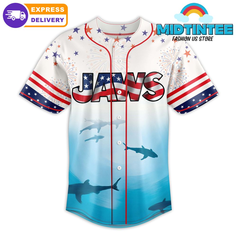 Jaws On The Four of July 2025 Baseball Jersey