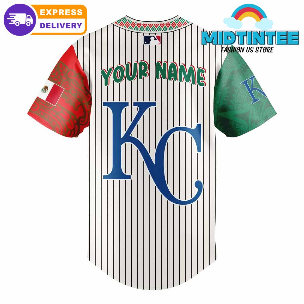 Kansas City Royals Mexican Heritage Night Striped Baseball Jersey