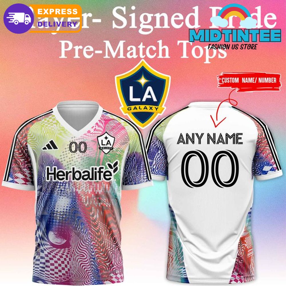 LA Galaxy White 2025 Pride Pre-Match Top Soccer Jersey