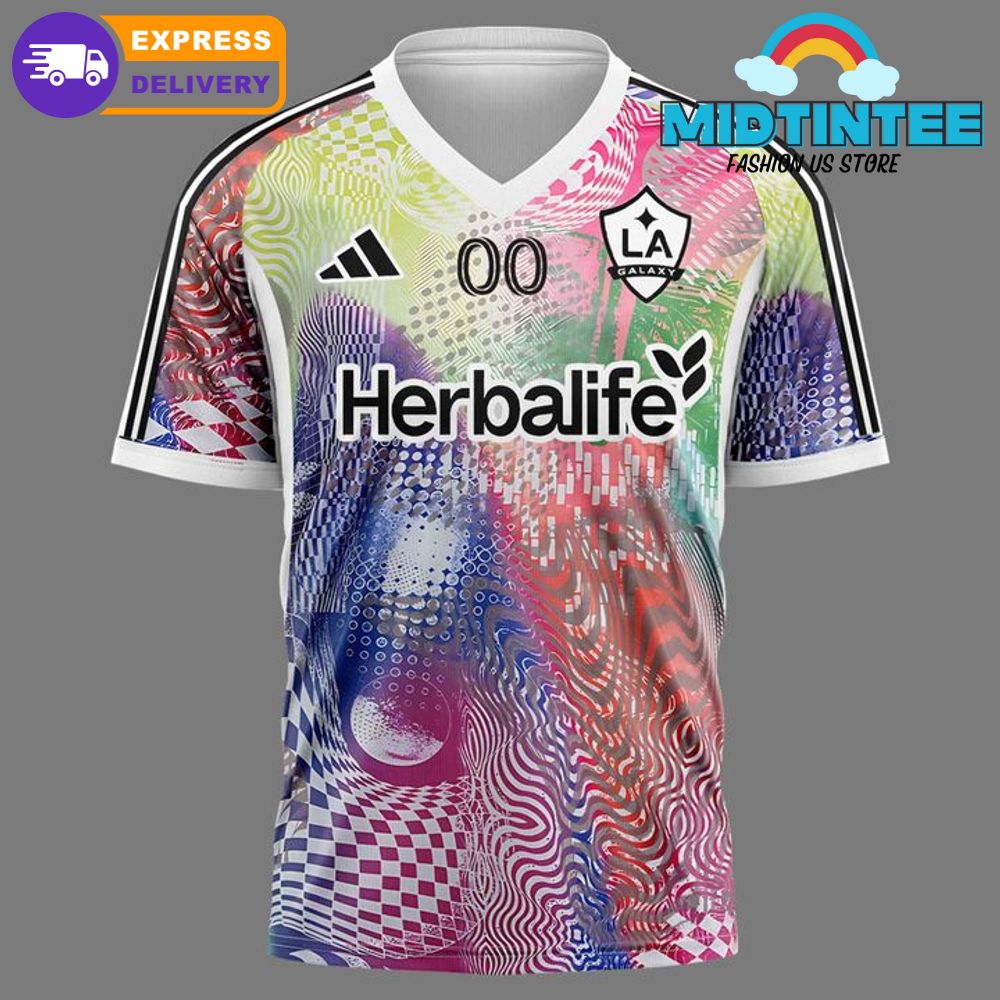 LA Galaxy White 2025 Pride Pre-Match Top Soccer Jersey