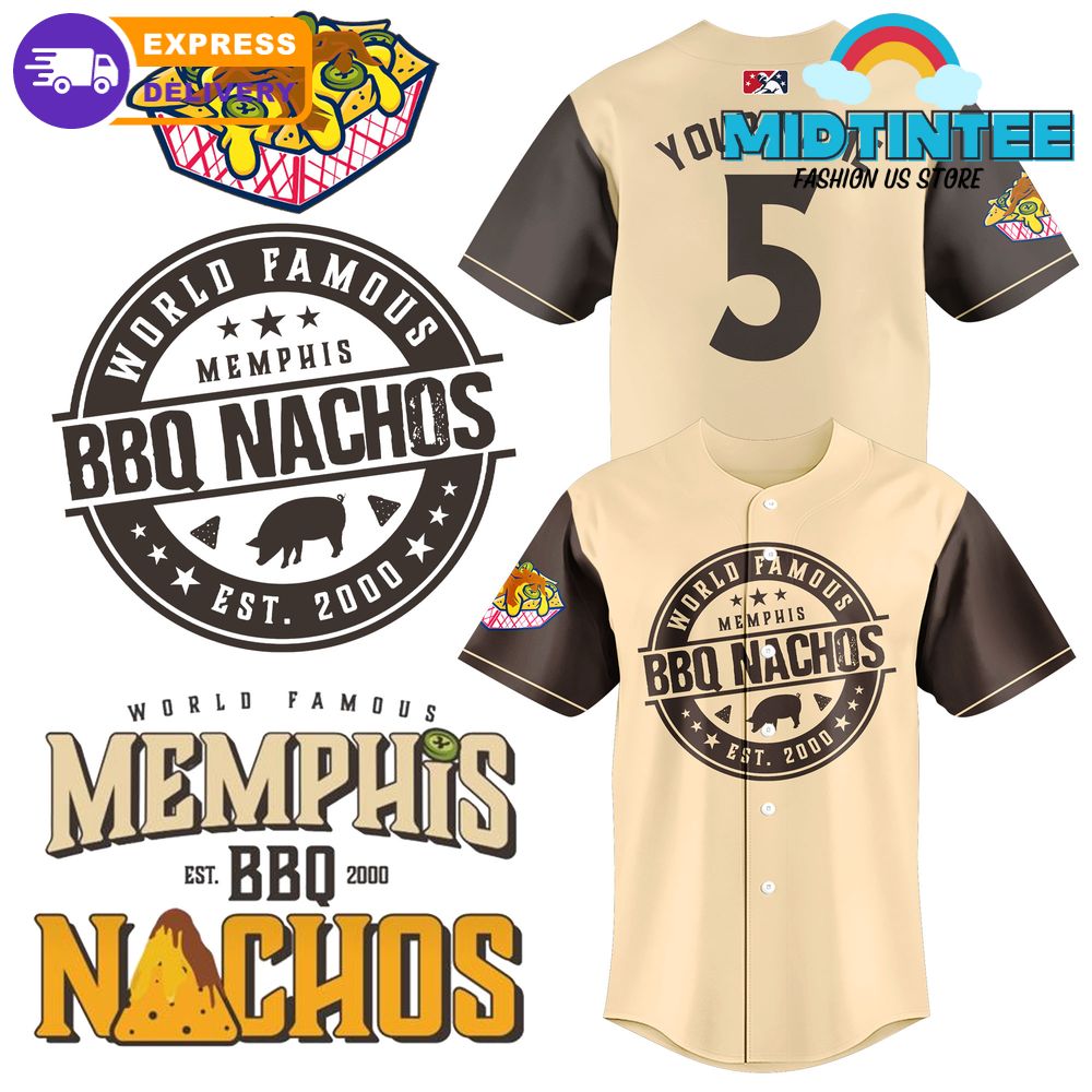 Memphis Redbirds World Famous Memphis BQ Nachos Baseball Jersey