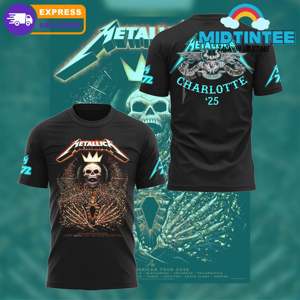 Metallica M72 World Tour “M72Charlotte” 2025 Shirt