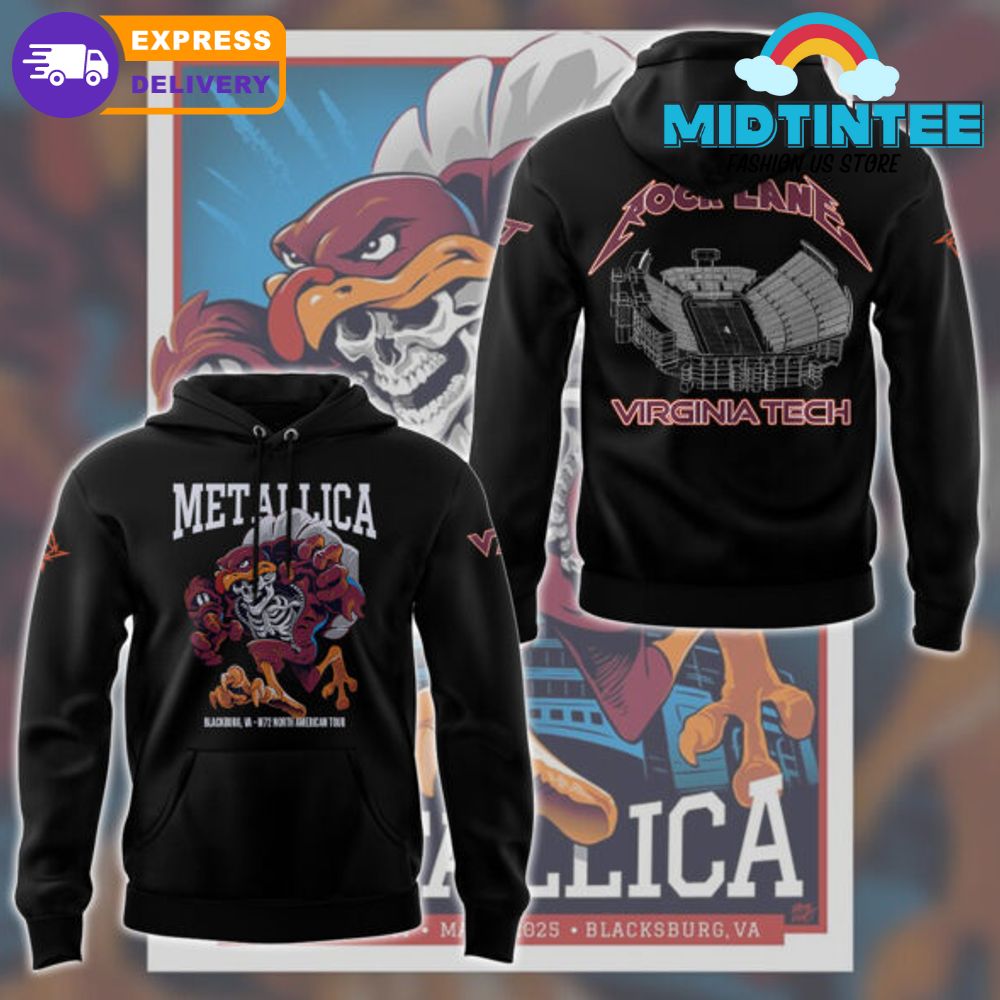 Metallica x Virginia Tech  “Lane Rocked” Hoodie Set 2025