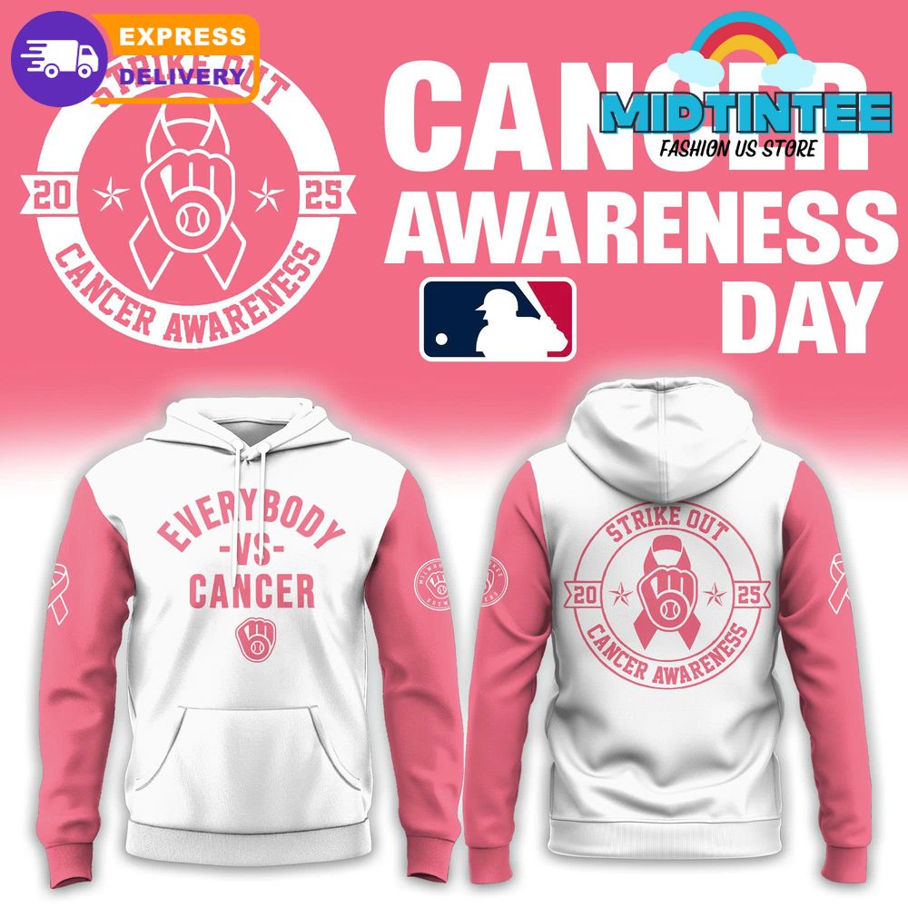 Milwaukee Brewers x Everybody vs Cancer Awareness Day 2025 Hoodie Set