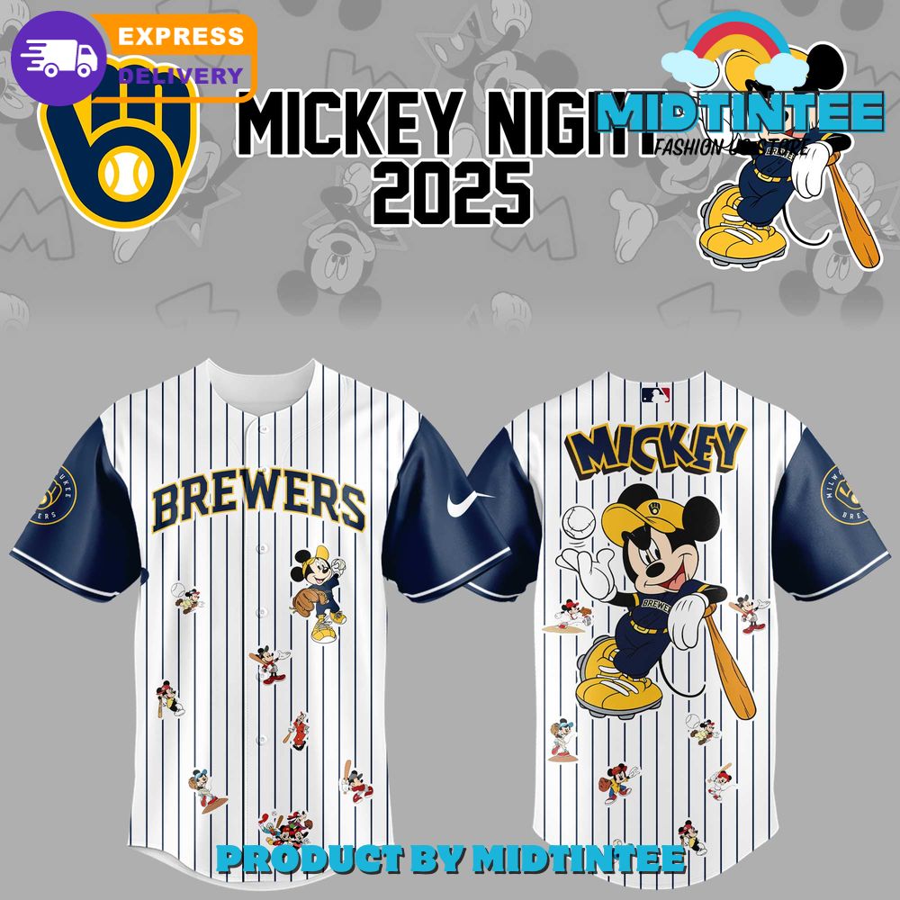 Milwaukee Brewers x Mickey Mouse 2025 Baseball Jersey