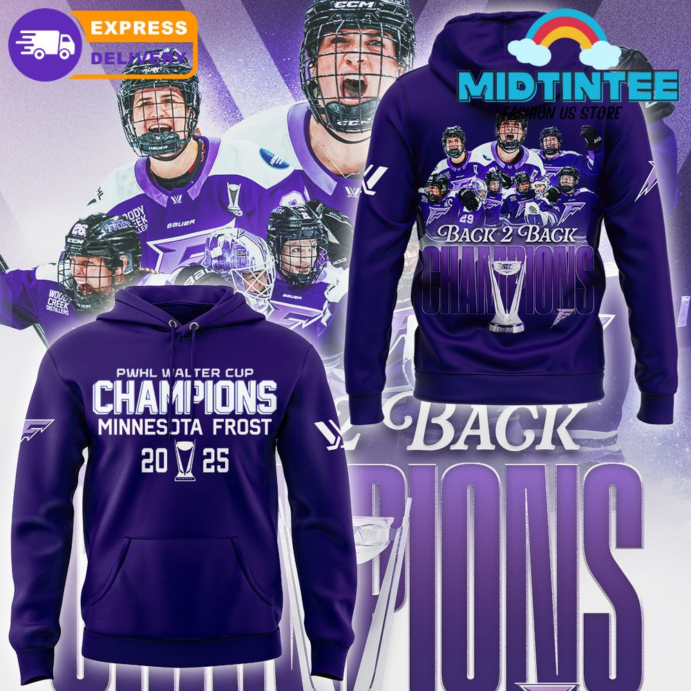 Minnesota Frost Back-2-Back Champions Walter Cup 2025 Hoodie Set