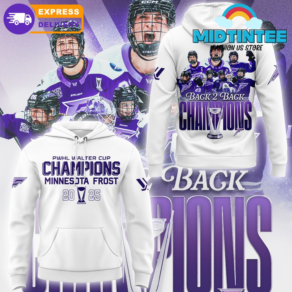 Minnesota Frost PWHL Water Cup 2025 Champions Hoodie Set