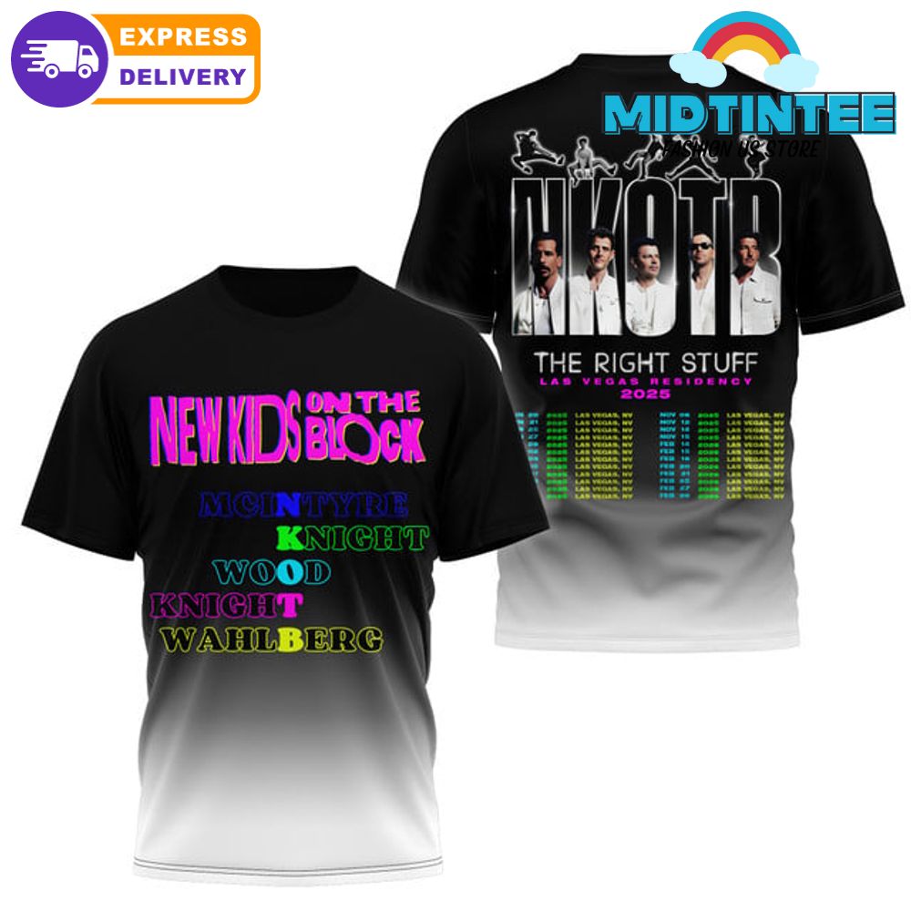 New Kids on The Block The Right Stuff Las Vegas Residency 2025 Shirt