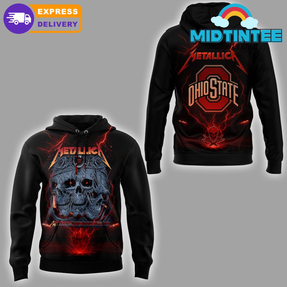 Ohio State Buckeyes Metallica M72 Concert Sonic Temple Hoodie