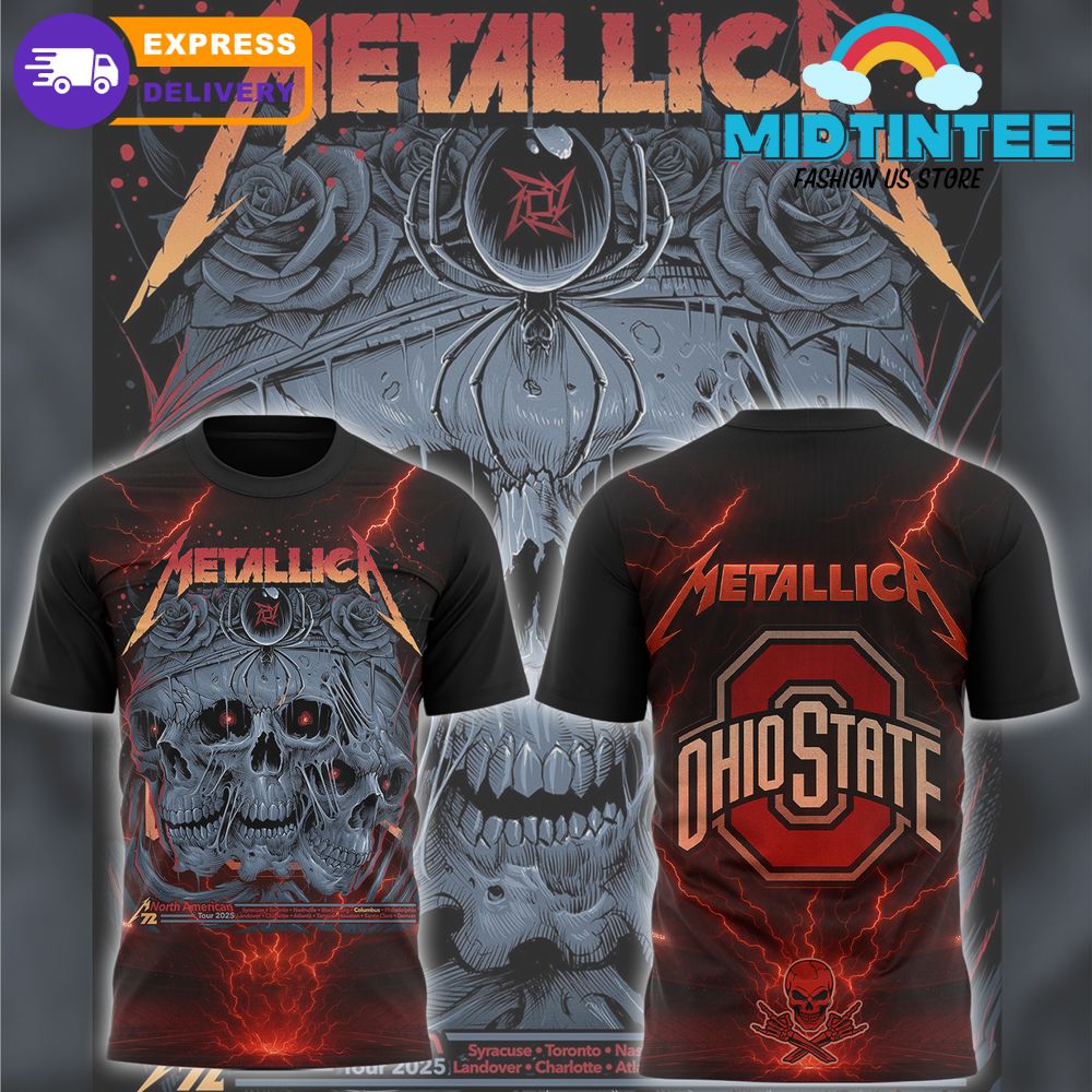 Ohio State Buckeyes x Metallica M72 World Tour 2025 Shirt
