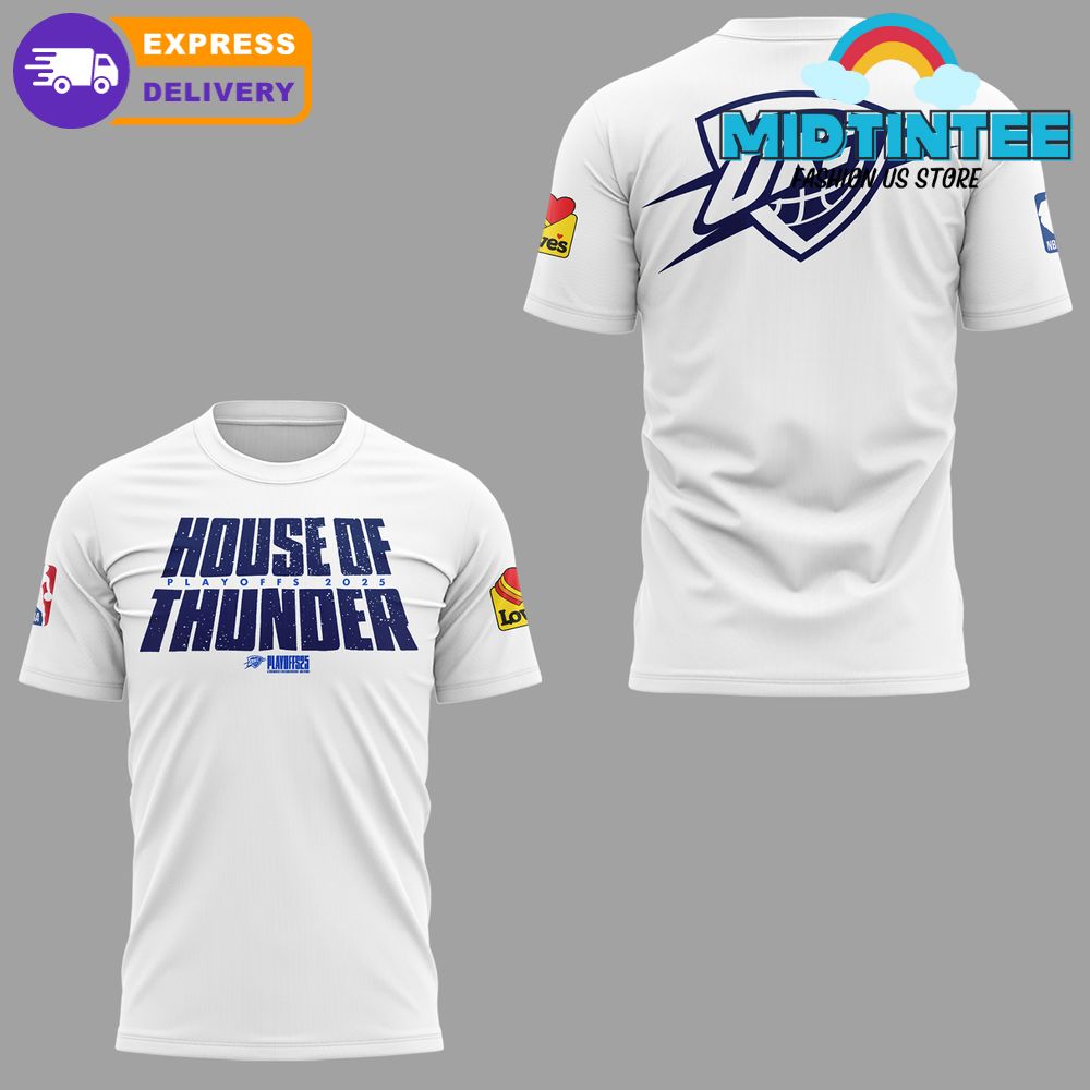 Oklahoma City Thunder “House Of Thunder” 2025 White Shirt