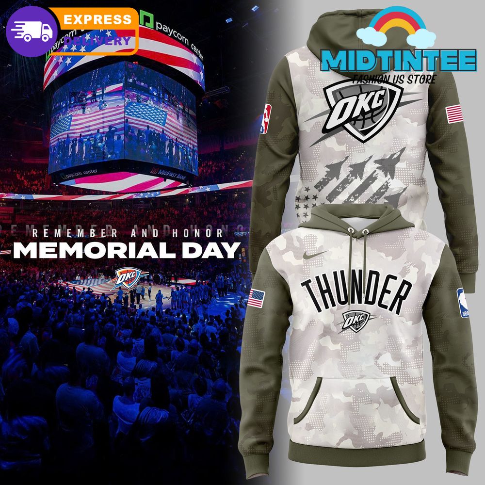 Oklahoma City Thunder NBA x Memorial Day 2025 Hoodie