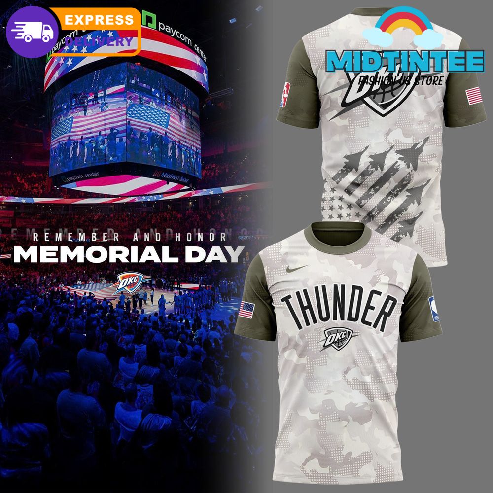 Oklahoma City Thunder NBA x Memorial Day 2025 Shirt