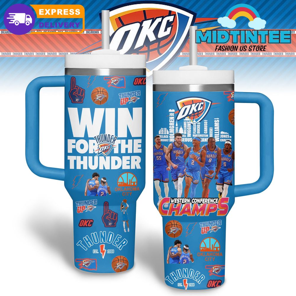 Oklahoma City Thunder Western Conference Champions 2025 Stanley Tumbler