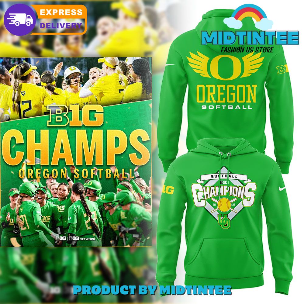 Oregon Ducks Softball x Big10 Champions 2025 Hoodie Set