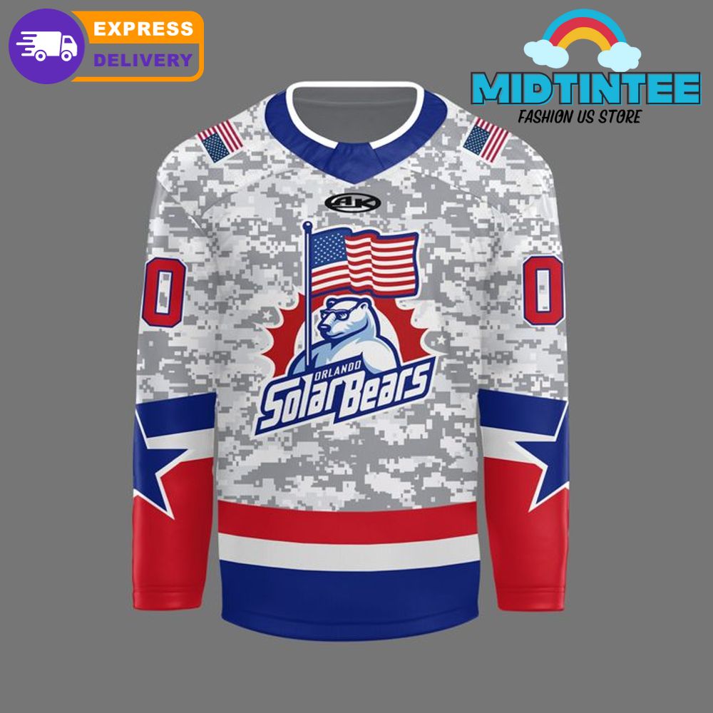 Orlando Solar Bears Happy Memorial Day Hockey Jersey 2025