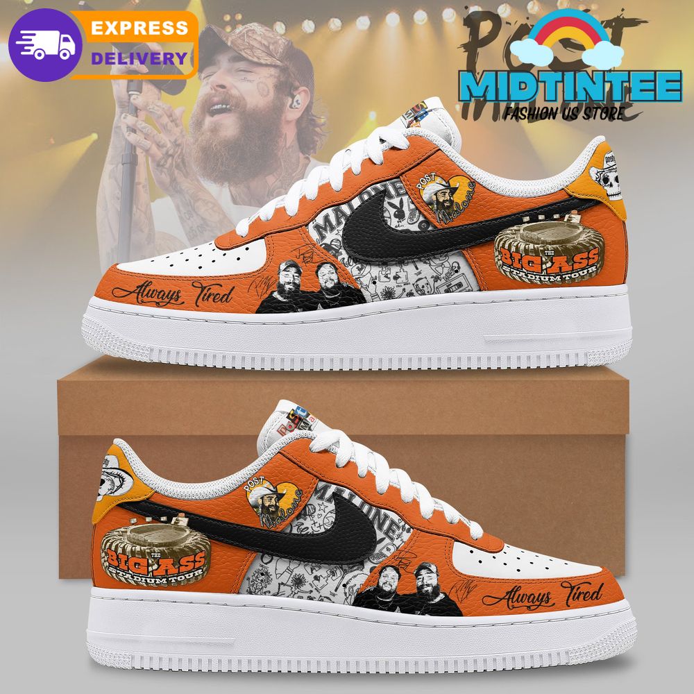 Post Malone Big Ass Stadium Tour 2025 Nike Air Force 1