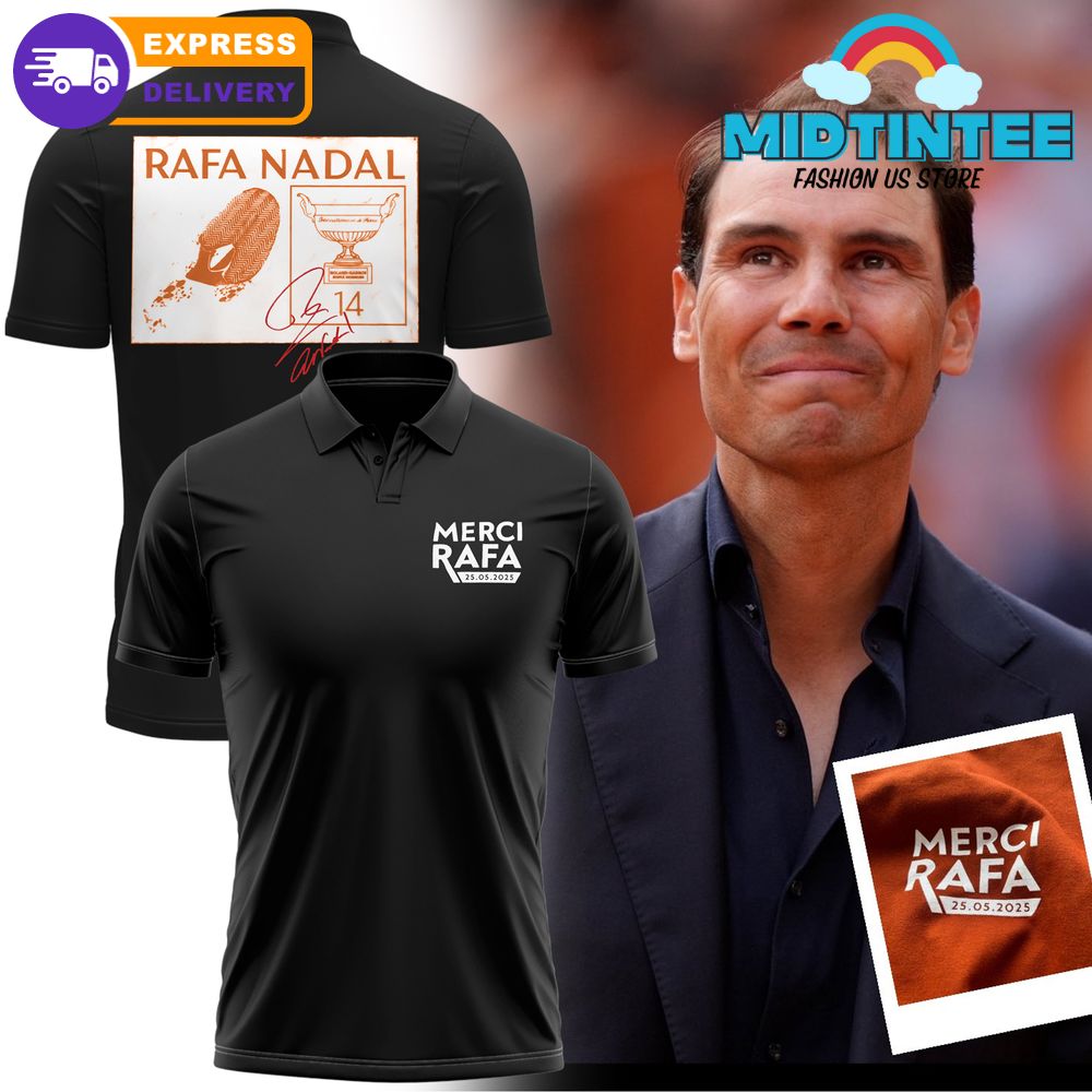 Rafael Nadal “Merci Rafa” Thank You For The Memories Polo Shirt