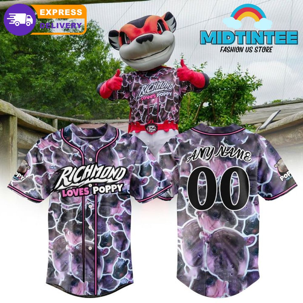Richmond Flying Squirrels x Poppy Limited Edition Baseball Jersey