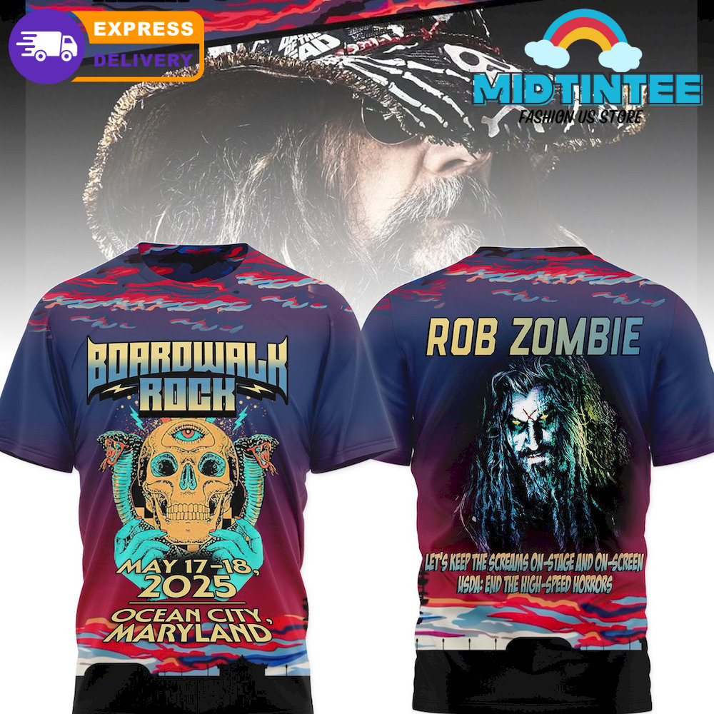 Rob Zombie Boardwalk Rock Festival 2025 Shirt