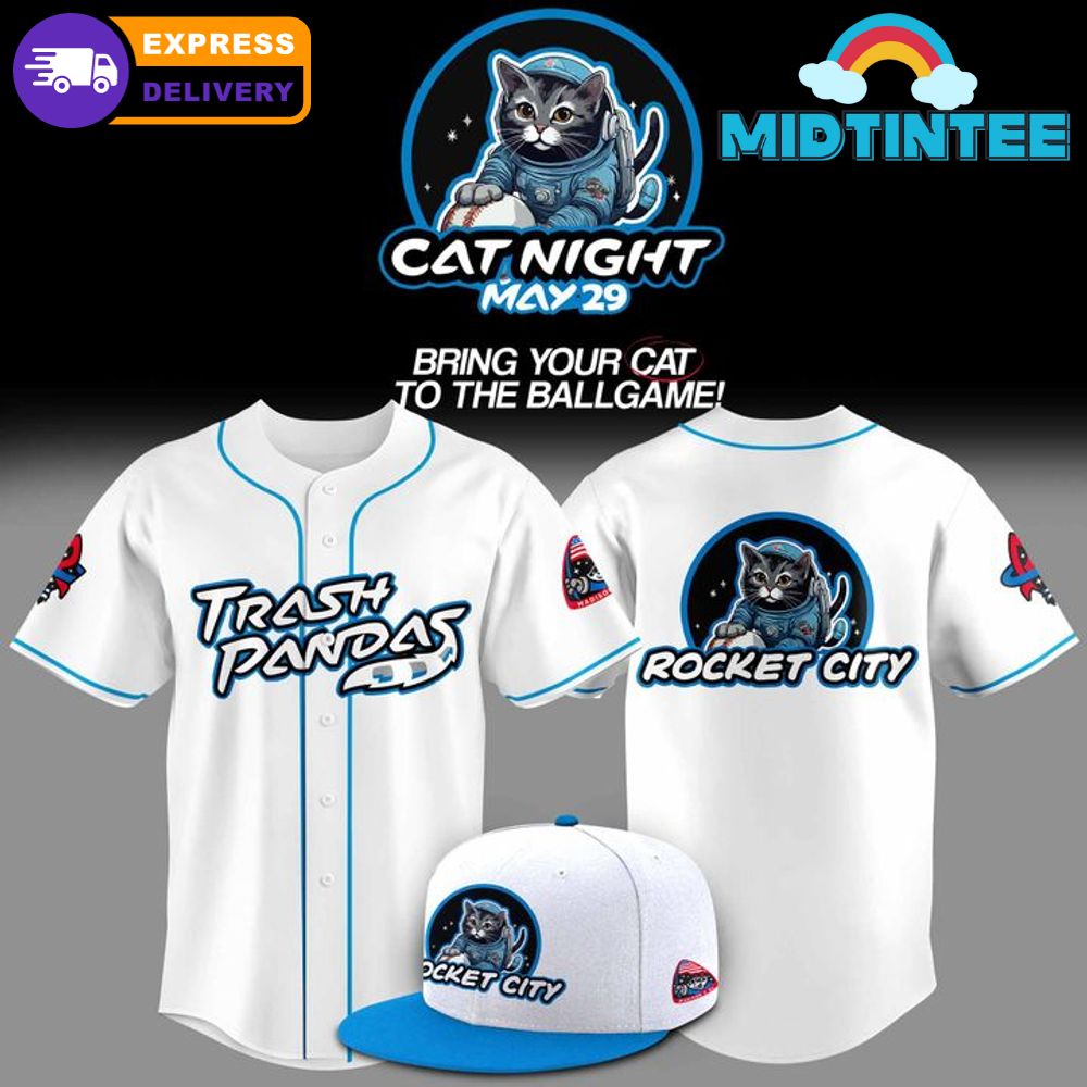 Rocket City Trash Pandas x Cat Night 2025 Baseball Jersey