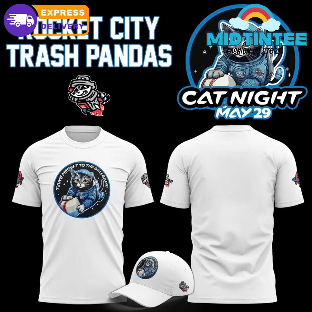Rocket City Trash Pandas x Cat Night 2025 Shirt