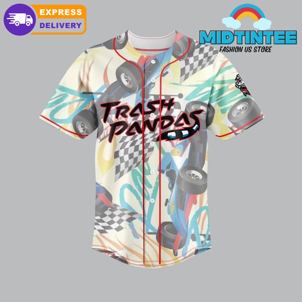Rocket City Trash Pandas x Racing Night Baseball Jersey 2025