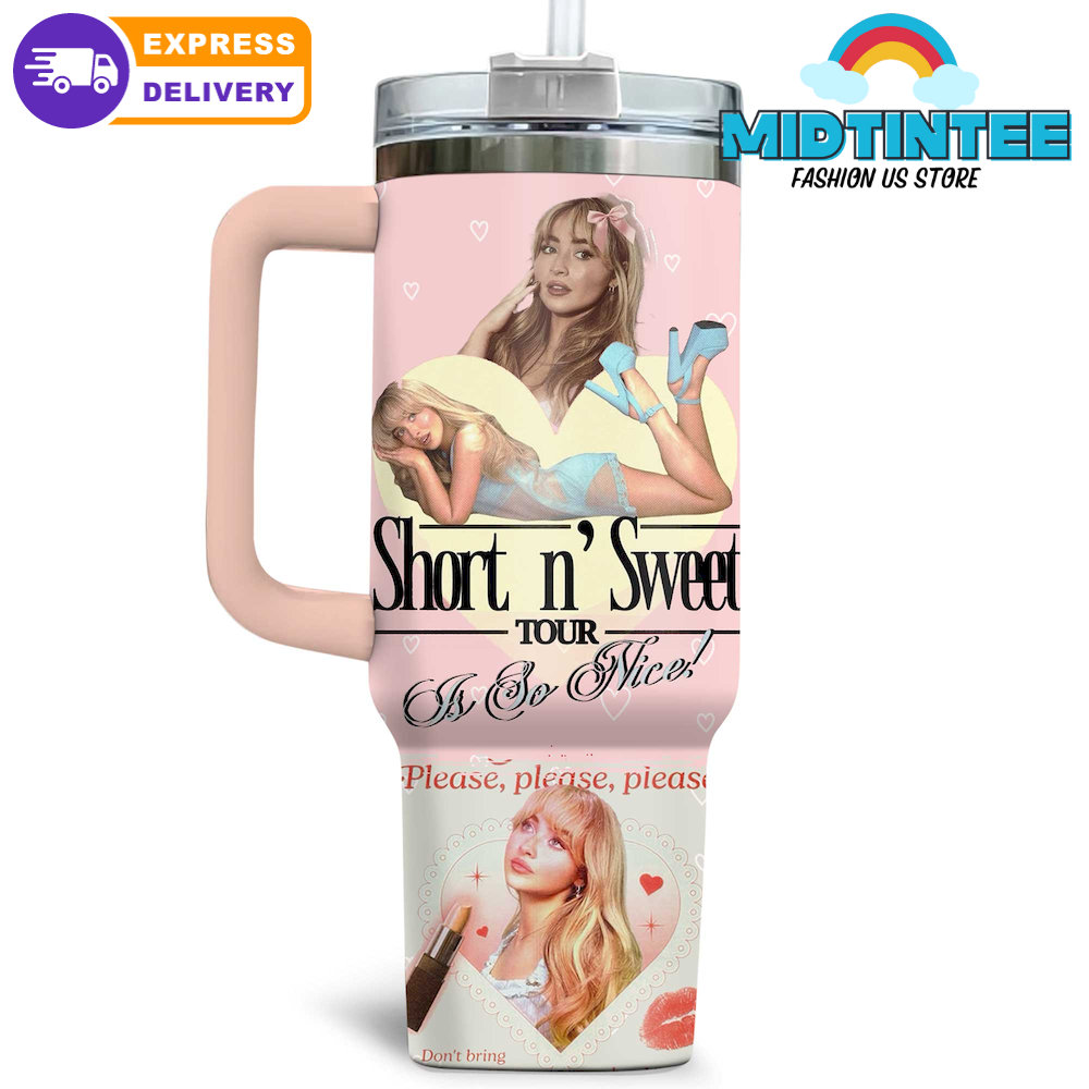 Sabrina Carpenter Short n’ Sweet Tour 2025 Stanley Tumbler