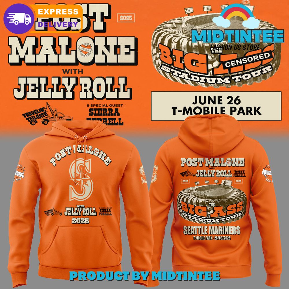 Seattle Mariners x Post Malone with Jelly Roll Hoodie Set