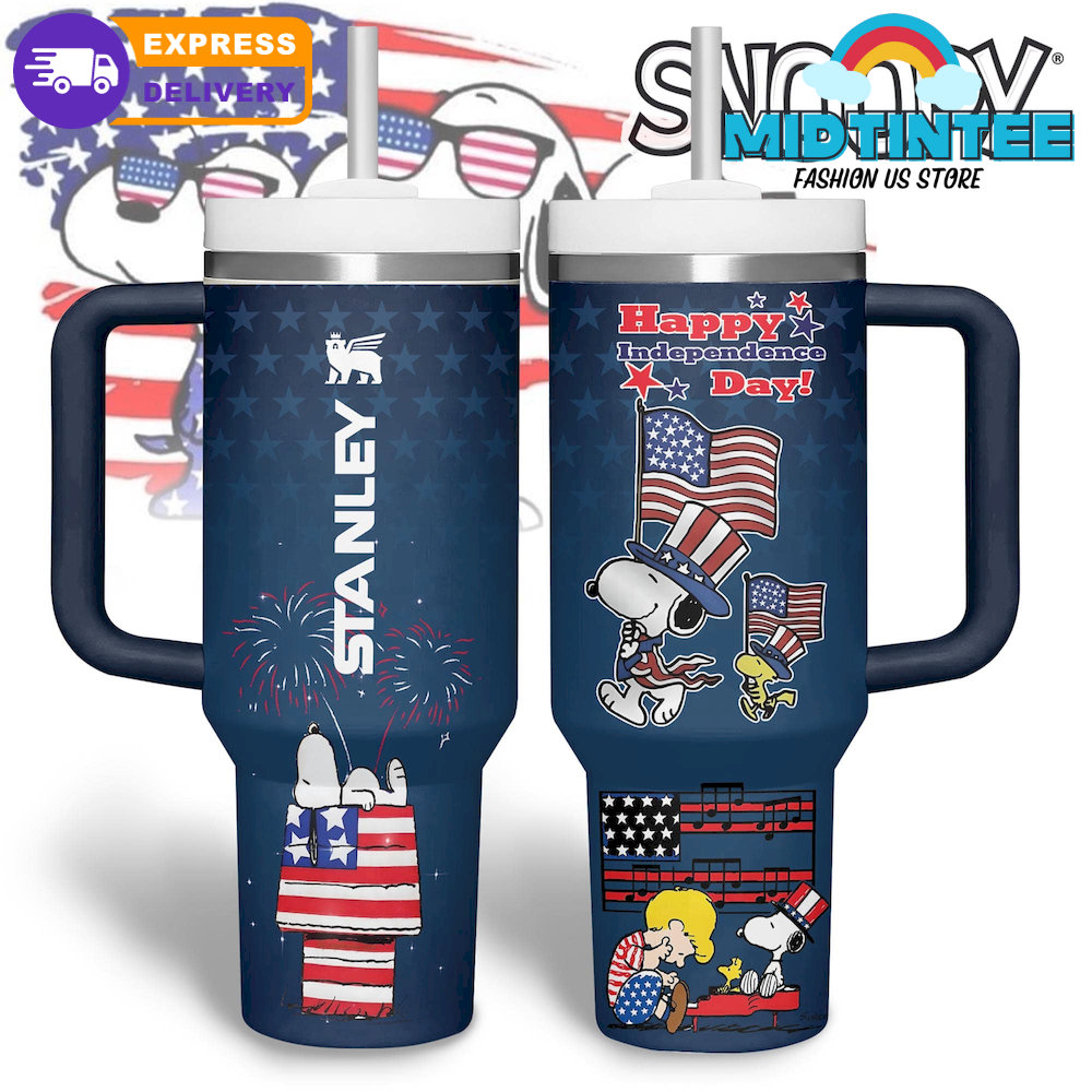 Snoopy Happy Independence Day 2025 Stanley Tumbler