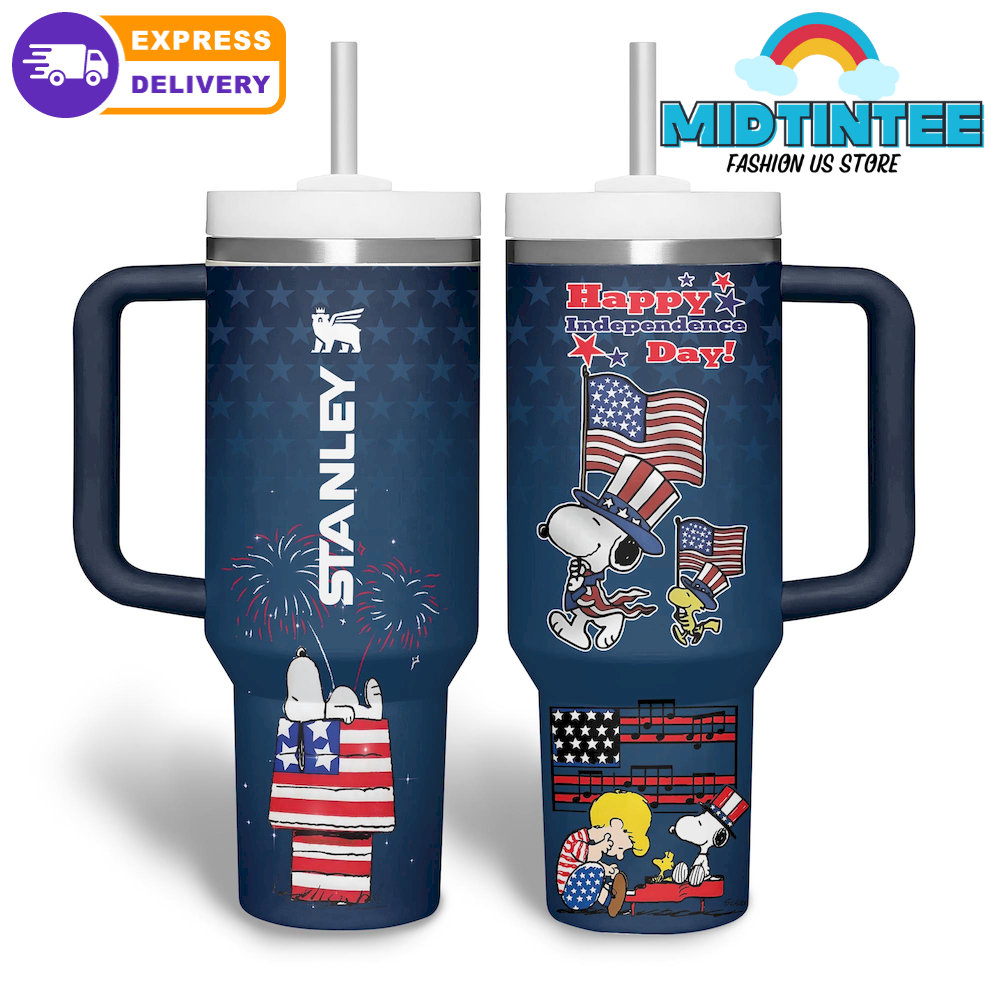 Snoopy Happy Independence Day 2025 Stanley Tumbler