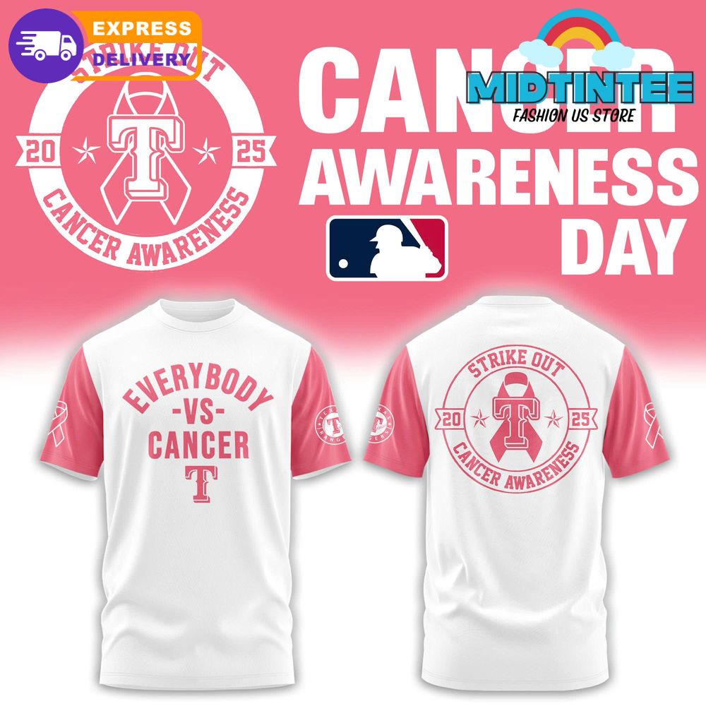 Texas Rangers x Everybody vs Cancer Awareness Day 2025 Shirt