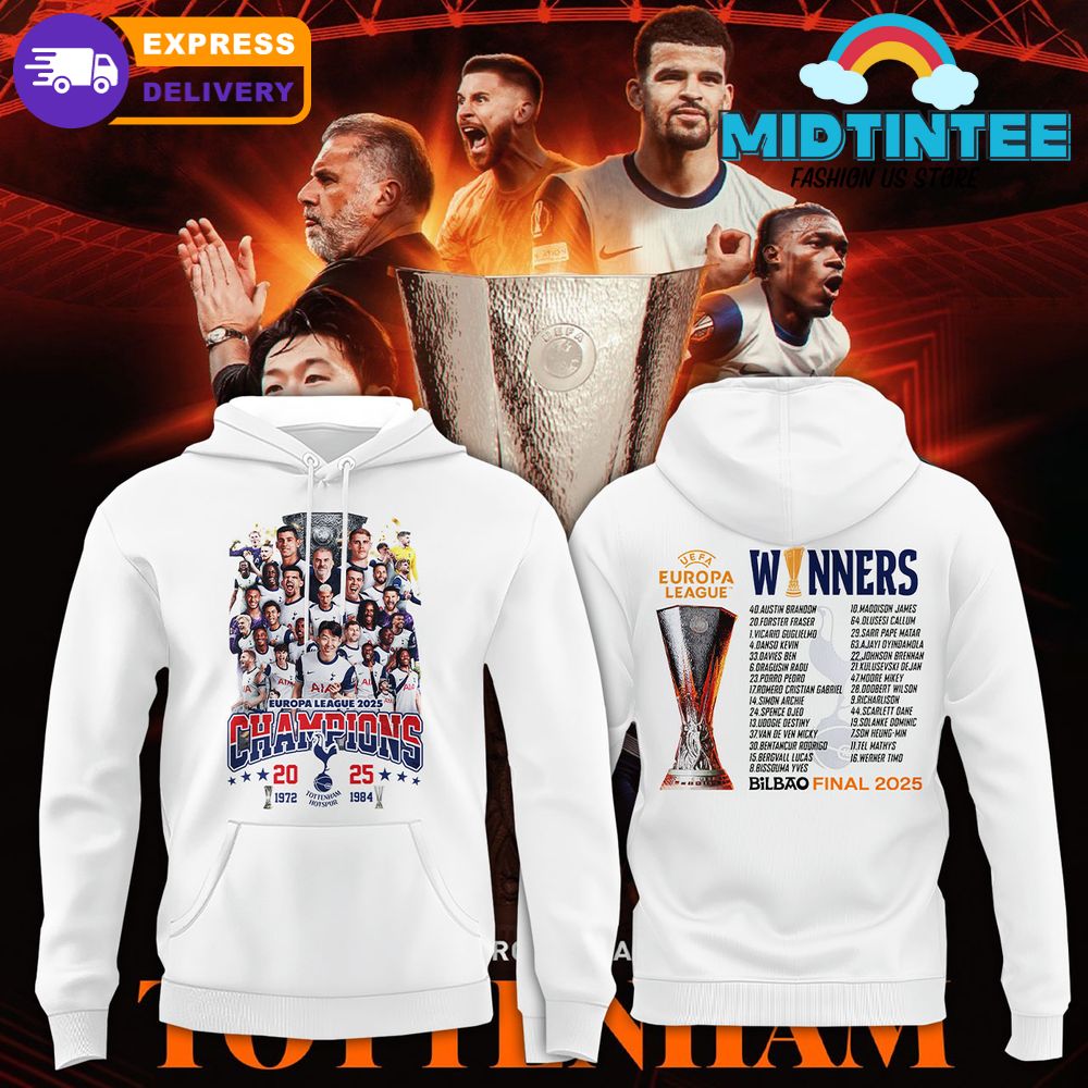 Tottenham Hotspur UEFA Europa League Champions 2025 Hoodie