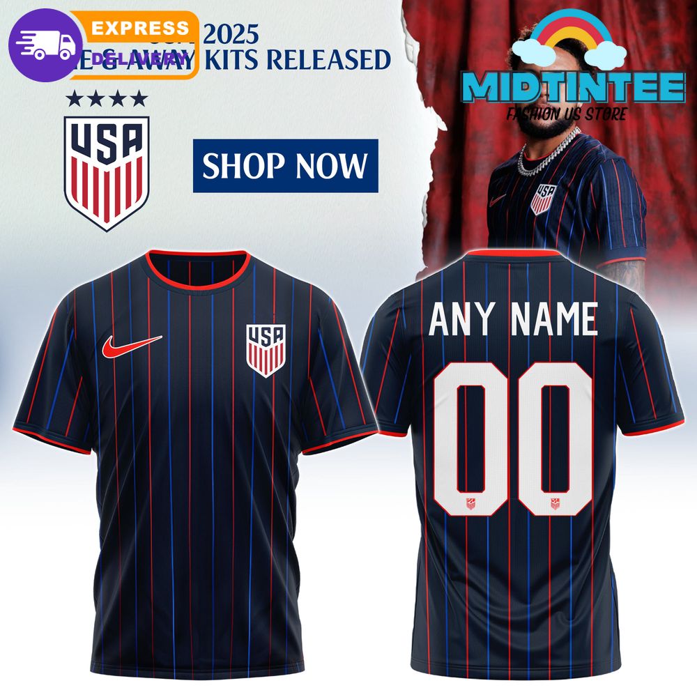 USA 2025 Personalized Heartbeat Away Stadium Soccer Jersey
