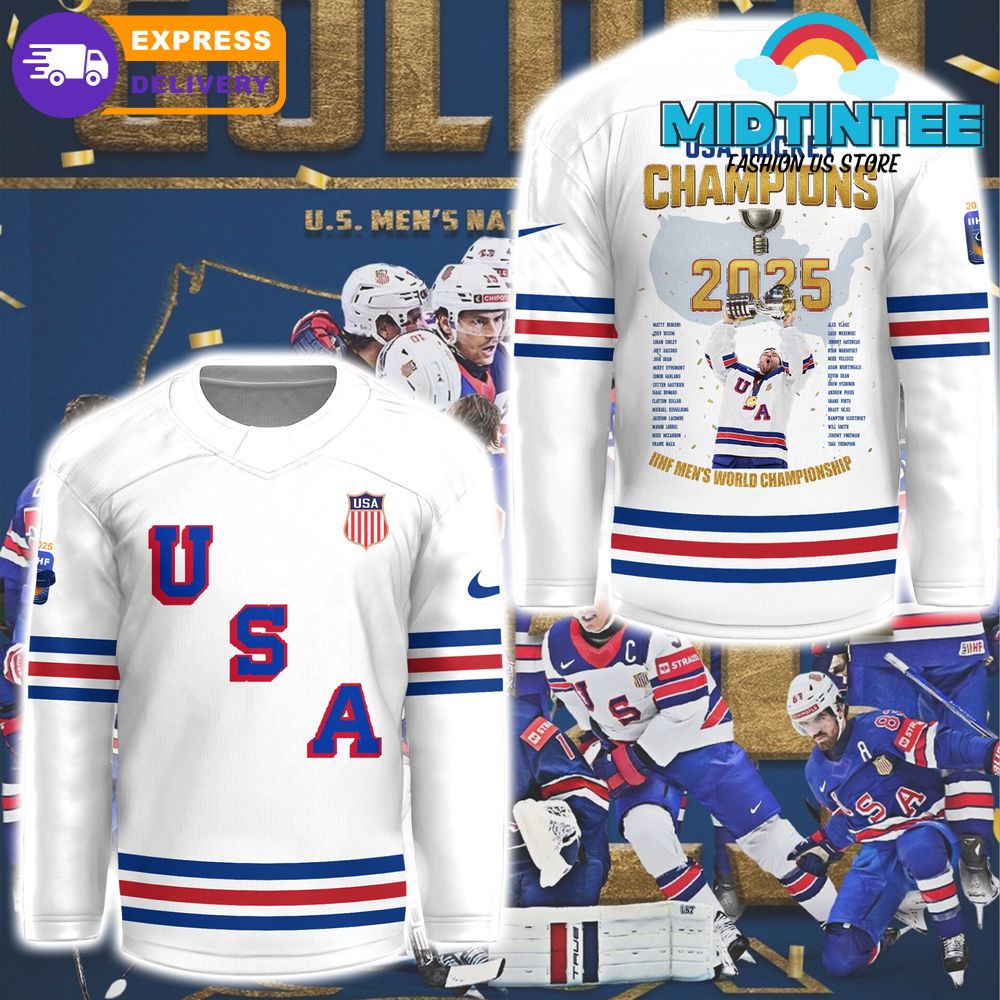 USA Hockey Champions 2025 IIHF World Championship Hockey Jersey
