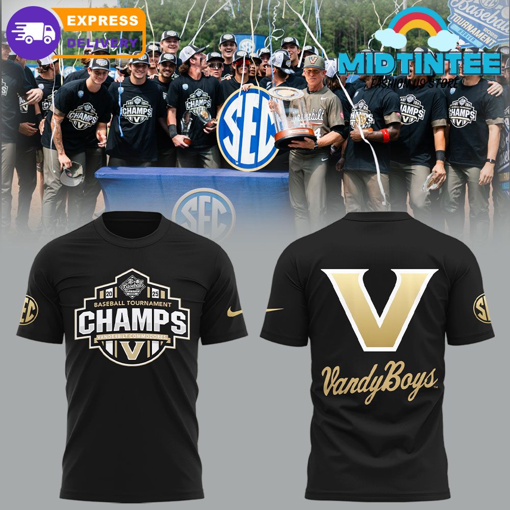 Vanderbilt Commodores 2025 SEC Baseball Tournament Champs Shirt