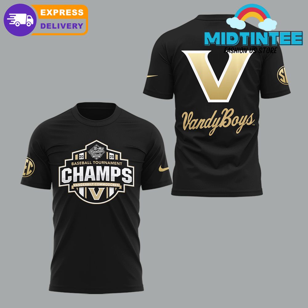 Vanderbilt Commodores 2025 SEC Baseball Tournament Champs Shirt