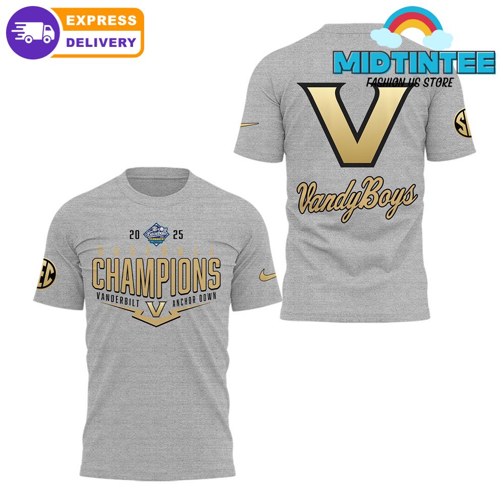 Vanderbilt Commodores Baseball x SEC Tournament Champions 2025 Shirt