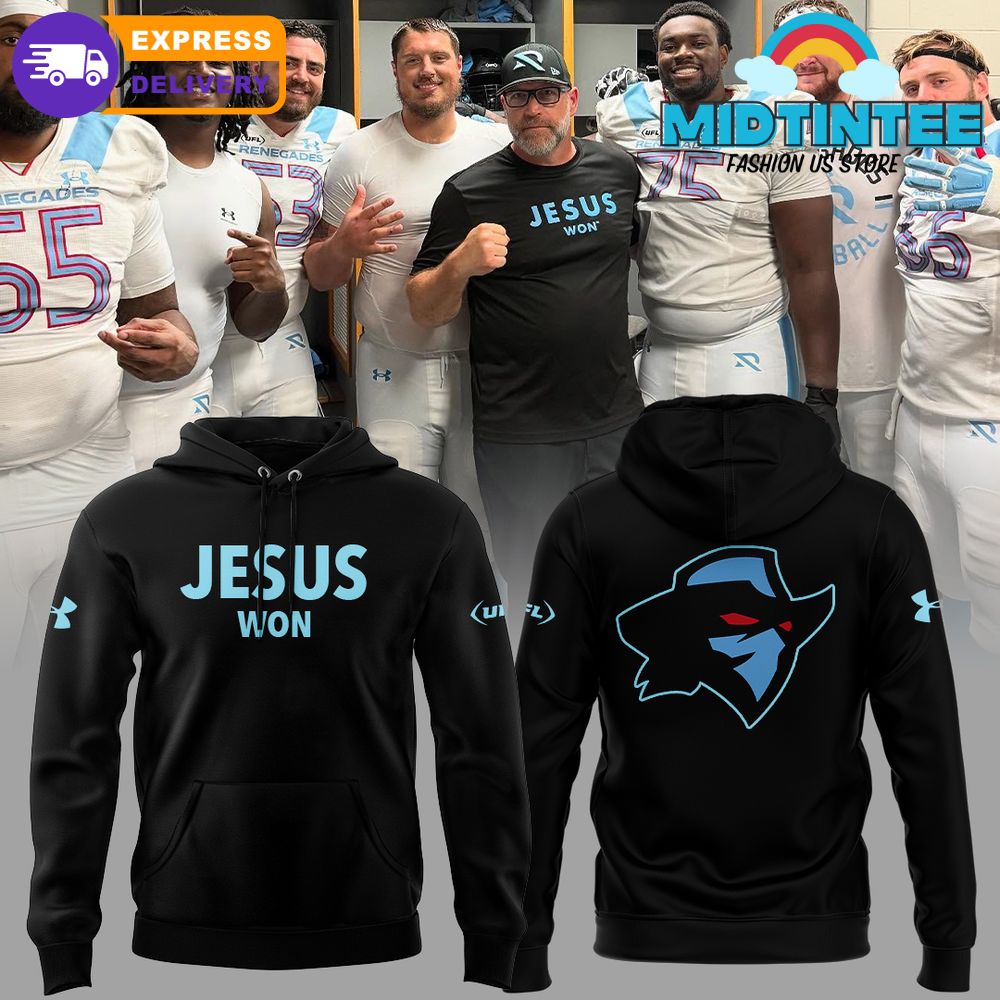 Arlington Renegades x Jesus Won 2025 Special Black Hoodie Set