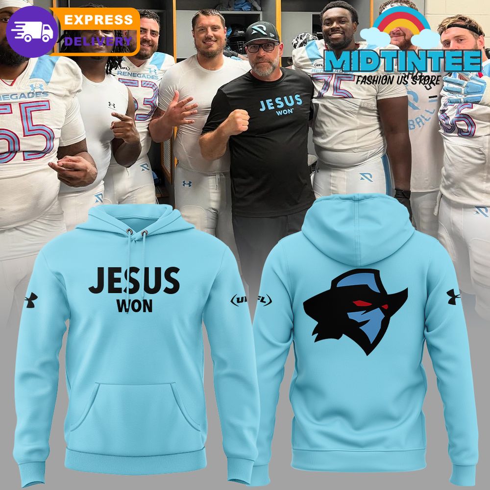 Arlington Renegades x Jesus Won 2025 Special Blue Hoodie Set
