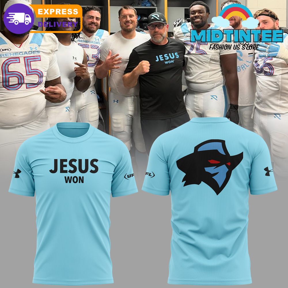 Arlington Renegades x Jesus Won 2025 Special Blue Shirt