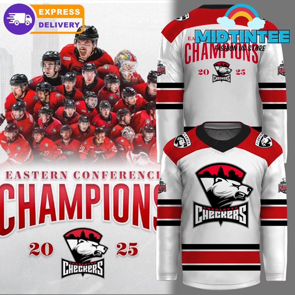 Charlotte Checkers Eastern Conference Champions 2025 Hockey Jersey