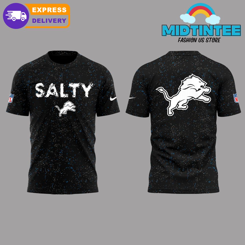 Detroit Lions Salty Sports Black 2025 Shirt
