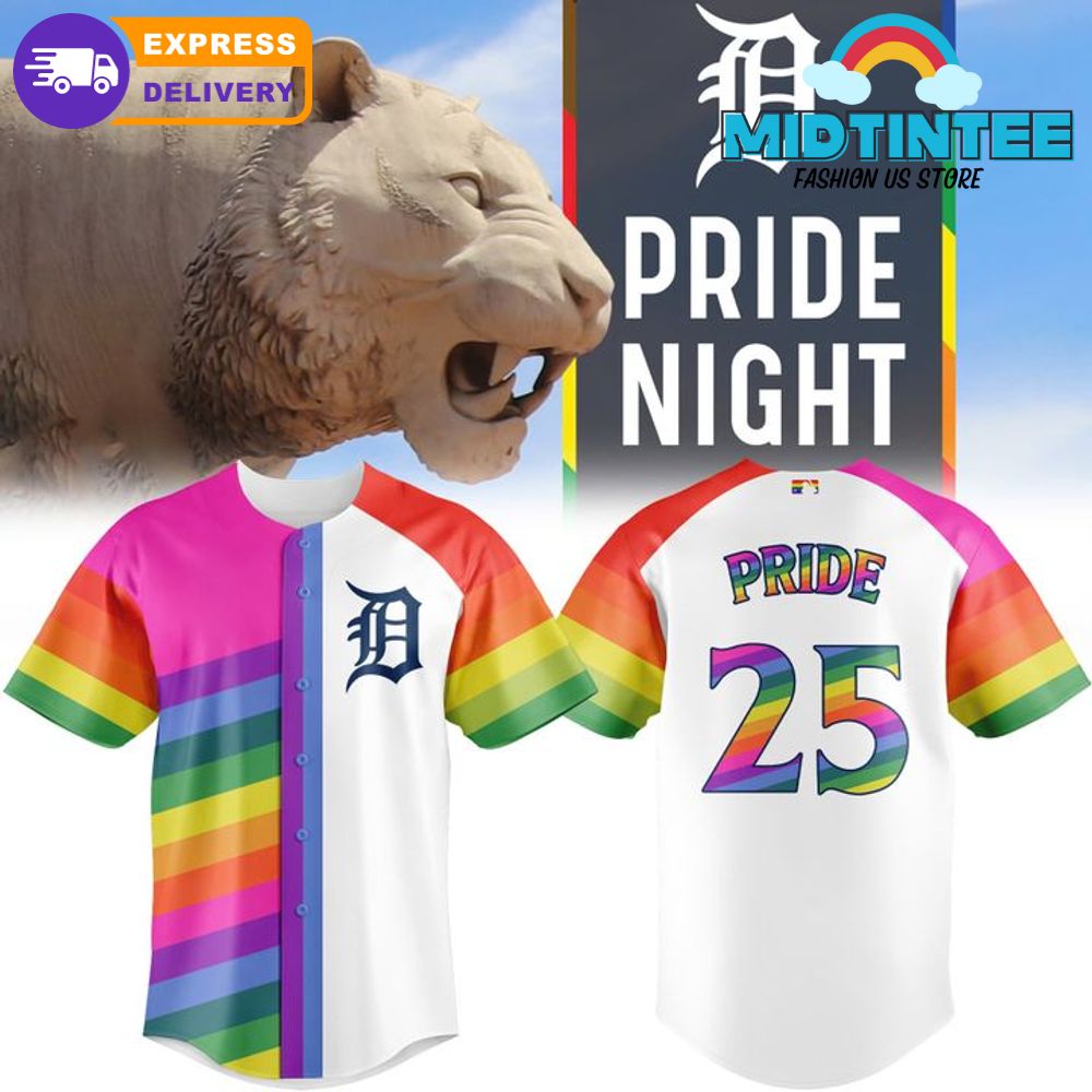 Detroit Tigers MLB Pride Night 2025 Baseball Jersey