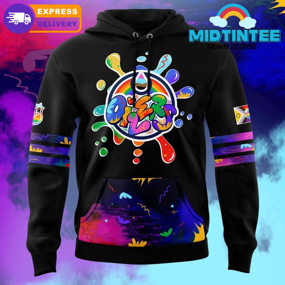 Edmonton Oilers x 2025 Pride Month Personalized Graffiti Hoodie Set