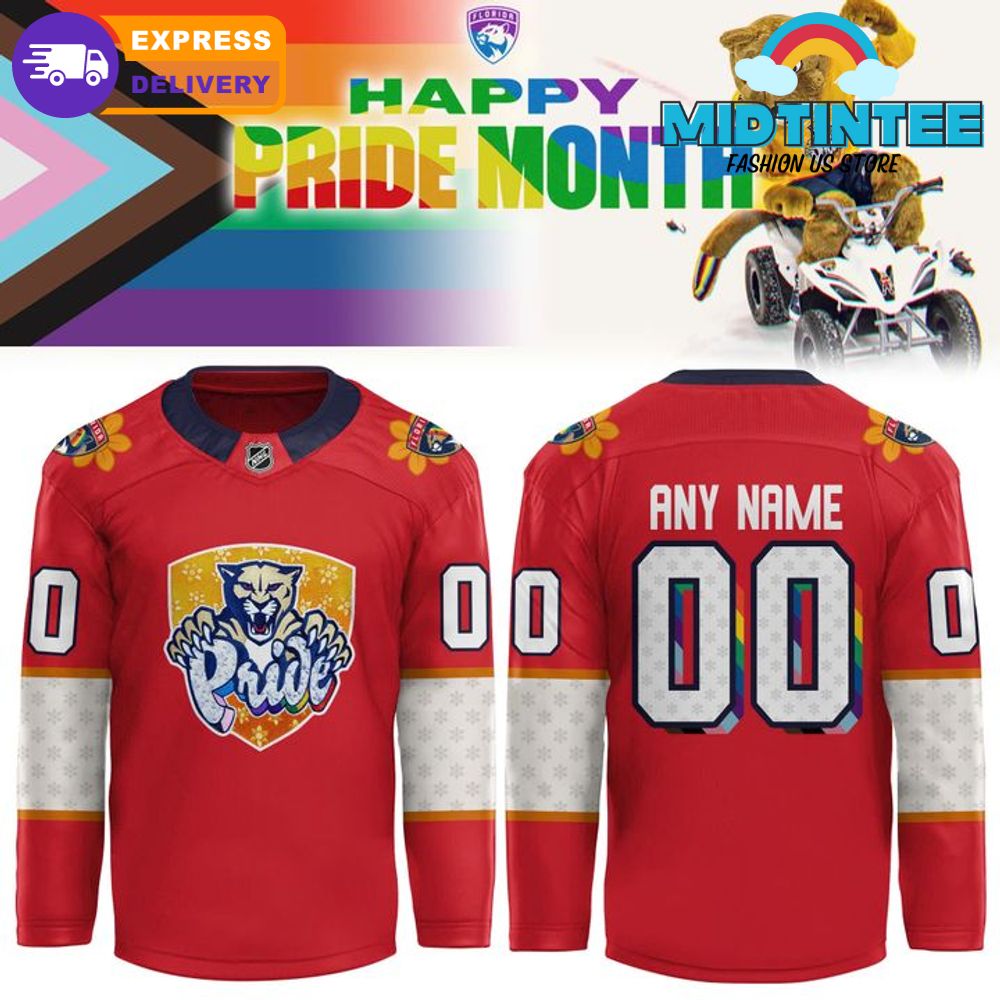 Florida Panthers x 2025 Pride Month Personalized Hockey Jersey
